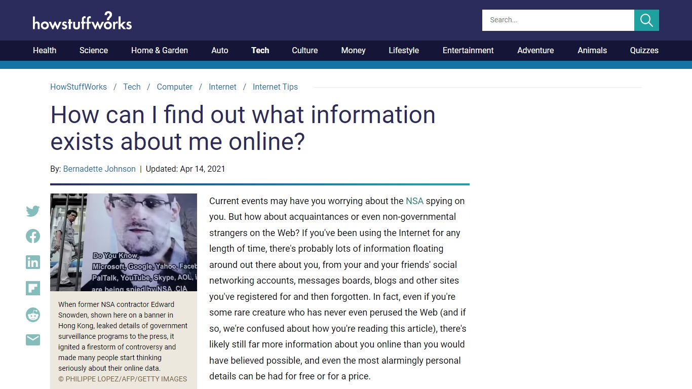 How can I find out what information exists about me online?